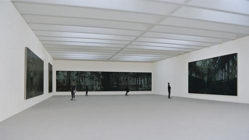 The new gallery, sunk into the cliff alongside the original building, will offer artists and curators a column-free space lit by six large skylights / Jamie Fobert Architects