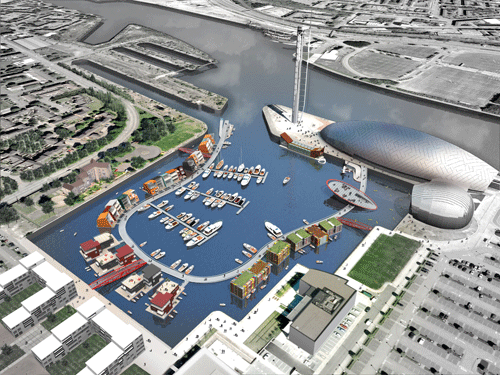 Floating Concept's vision for the transformed Canting BAsin