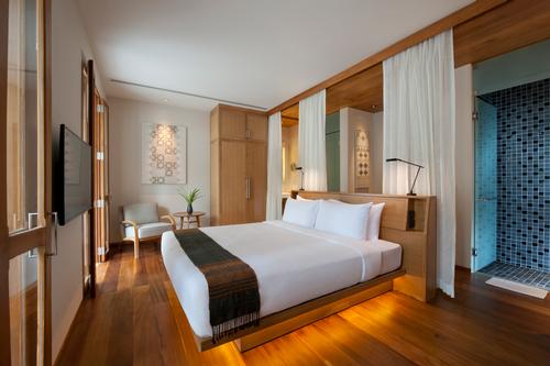 Rooms are designed with an open-plan living experience, with a simple, contemporary design aesthetic