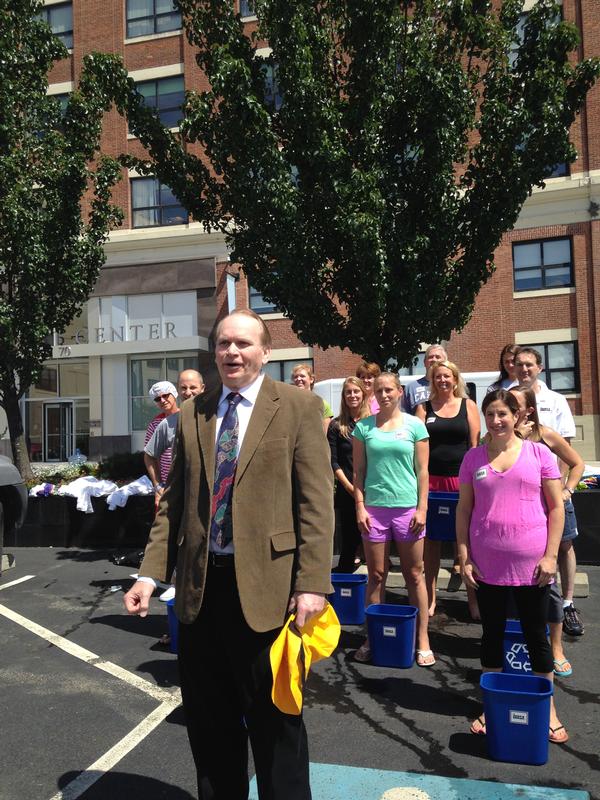 Led by president and CEO Joe Moore, the staff of IHRSA readily accepted and completed their ALS Ice Bucket Challenge in August