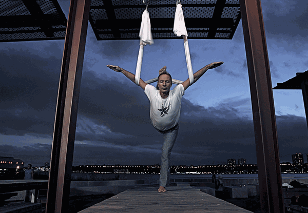 Harrison originally created the hammock to help stage performers