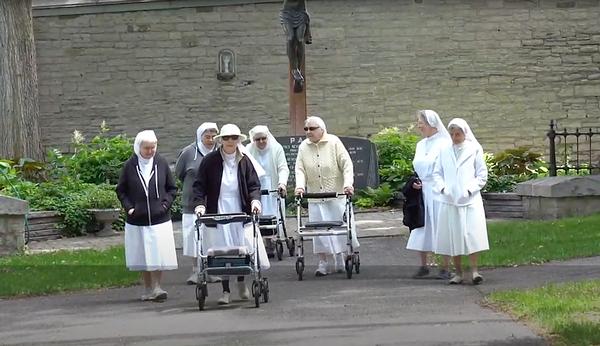 Nuns walk for charity 