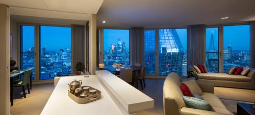 The tower's two- and three-bedroom will offer views of the Thames, as well as some of London's nearby landmarks
