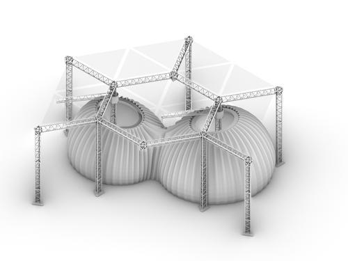 It is built using multiple on-site 3D printers that work together, speeding up the construction process / Mario Cucinella Architects