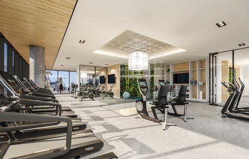 There will b a fitness centre with views of the surrounding area / Humaniti