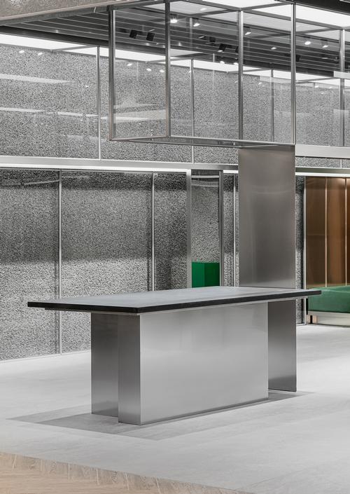 There are plinths on which to display certain items