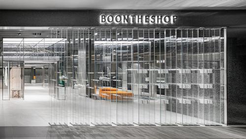 A transparent façade allows views into the store