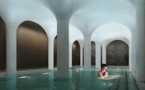 Johannes Torpes has revealed the spa will include a contemporary Turkish bath – named The Cave