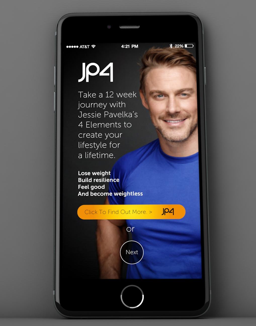 The app needed to seamlessly guide users through the four key elements of the programme, whilst keeping them engaged and motivated along the way., Jessie Pavelka 