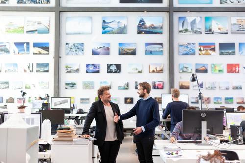 Jan Christian Vestre, CEO of Vestre with Bjarke Ingels at BIG / Vestre/Bjarke Ingles Group