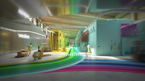 The factory will be colour coded to support an open and efficient workflow / Vestre/Bjarke Ingles Group