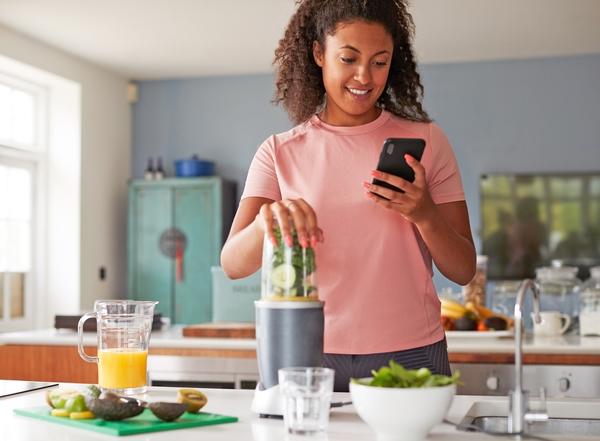 The Tone & Sculpt app includes nutrition information and healthy recipes