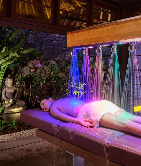 Vichy with a difference: shower treatments include chakra lights and music, and reduce water usage / PHOTO: Himawan Sutanto