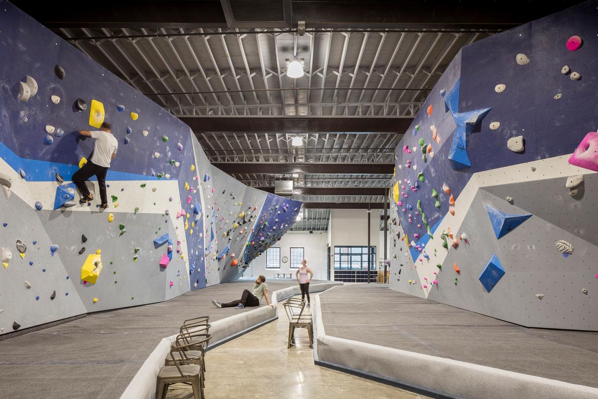 The gym has 10,000 sq ft (930sq m) of climbing surfaces / Bob Greenspan Photography