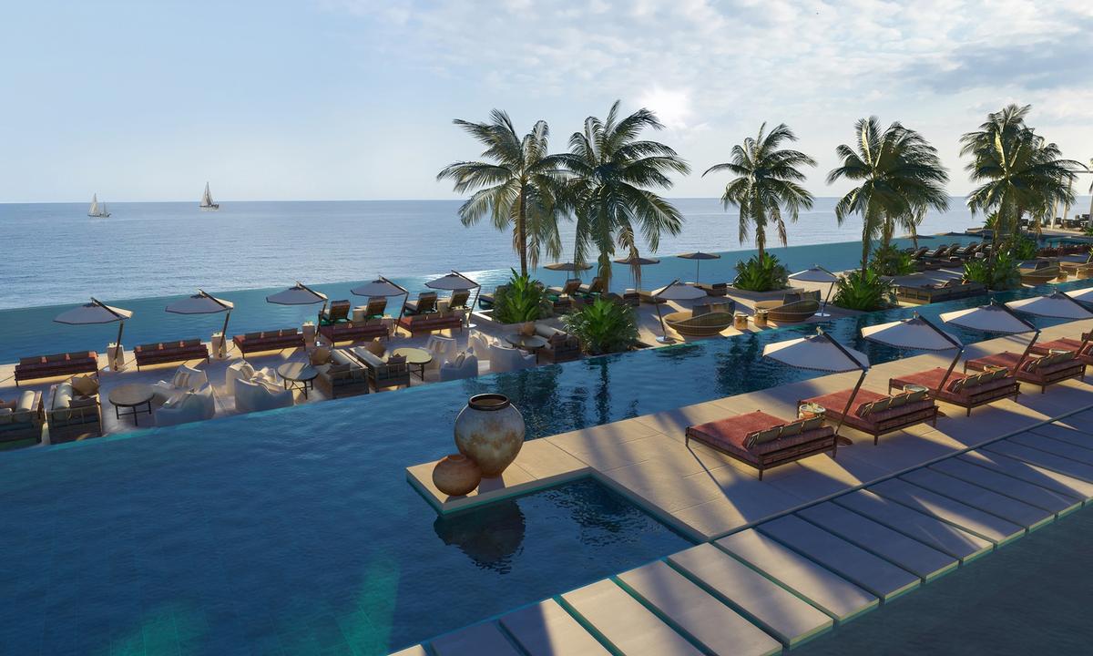 The resort will feature four large communal pools and an activity spa
