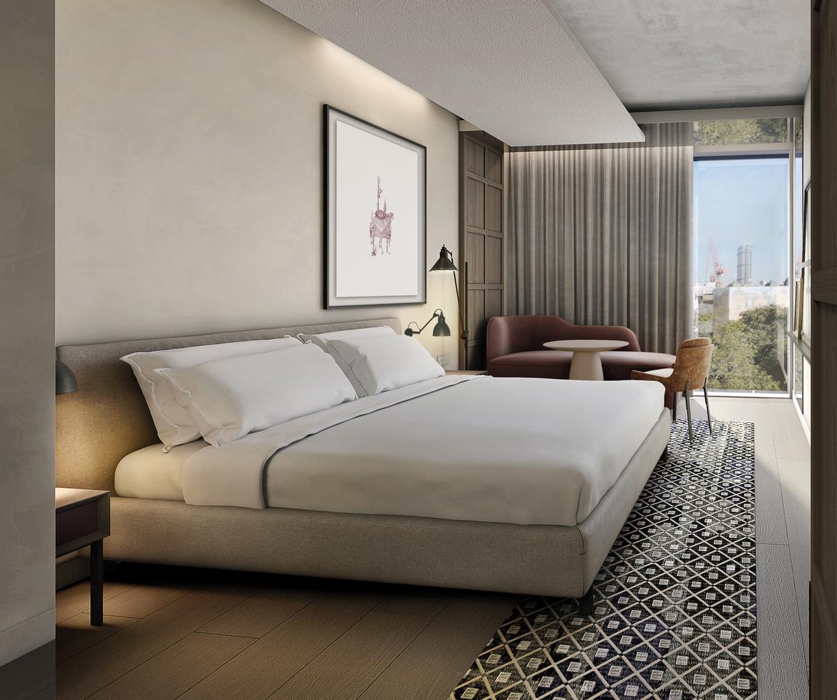 The 16 storey hotel will cover 32,000sq m and feature an urban spa, 350 guest rooms including 35 suites and a tower penthouse, each with city views,