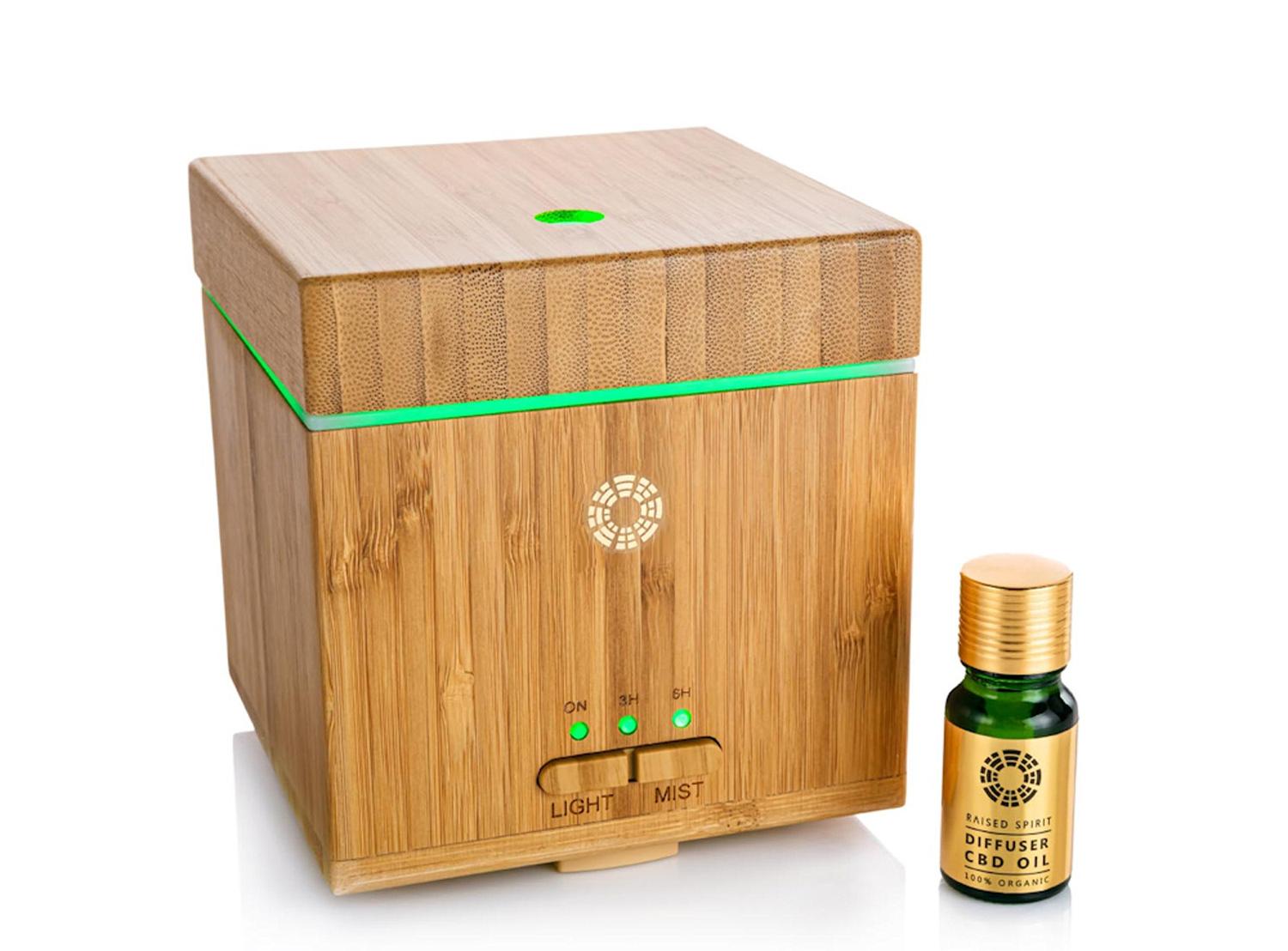 The diffuser has been developed to help provide a calming environment and improve overall physical and mental wellbeing / Raised Spirit The diffuser has been developed to help provide a calming environment and improve overall physical and mental wellbeing / Raised Spirit
