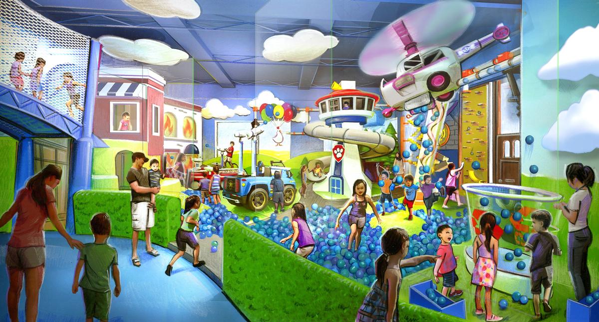 The attractions are centred around active and immersive play and include drop slides, themed soft play areas, foam pits, interactive games, climbing walls and playground obstacle courses / Jack Rouse Associates The attractions are centred around active and immersive play and include drop slides, themed soft play areas, foam pits, interactive games, climbing walls and playground obstacle courses / Jack Rouse Associates
