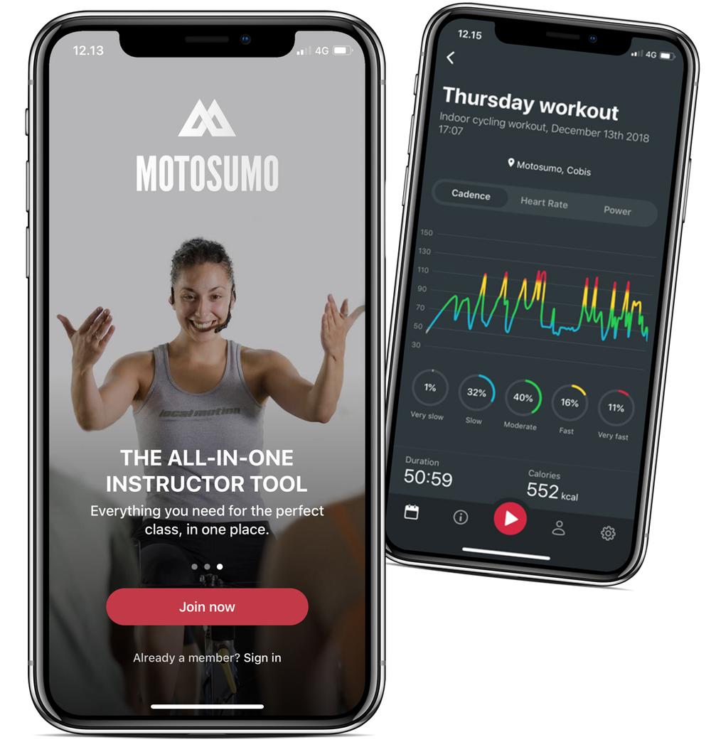 The Motosumo app works with all equipment 