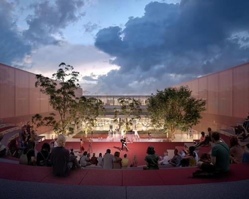 At the heart of the facility will be a courtyard with spaces for community events and activities / OMA