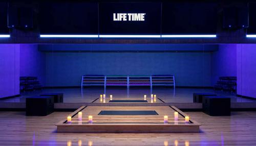 Facilities include dedicated studios for Life Time's group fitness programming / Life Time