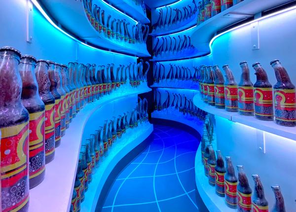 Products at Omega Mart include Omega Soda and Nut Free Peanuts