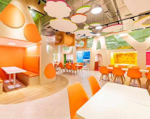 Bright colours and clean design make the centre attractive for guests
