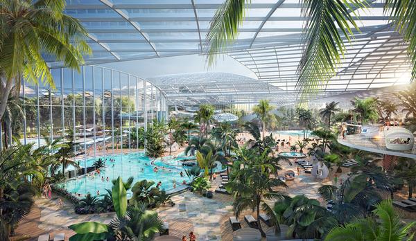 Therme Manchester will be able to host up to 7,500 visitors a day and is a new wellbeing concept for the UK / photo: therme Group, Manchester