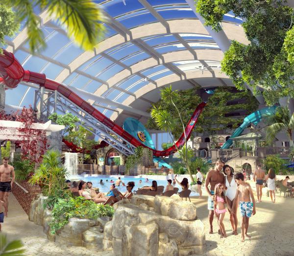 The new waterpark will feature 14 attractions designed by WhiteWater / Photo: Liseberg_QuarryFoldStudio_2020