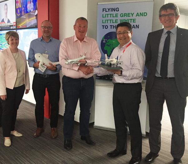 The partners at Cargolux – the company sponsored the 6,000 mile flight