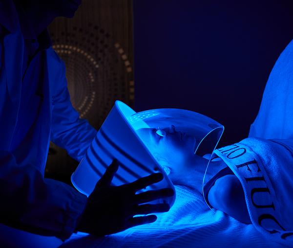 A guest enjoying an IDome treatment / photo credit: Tyson Saldo @ Herd Repsresented