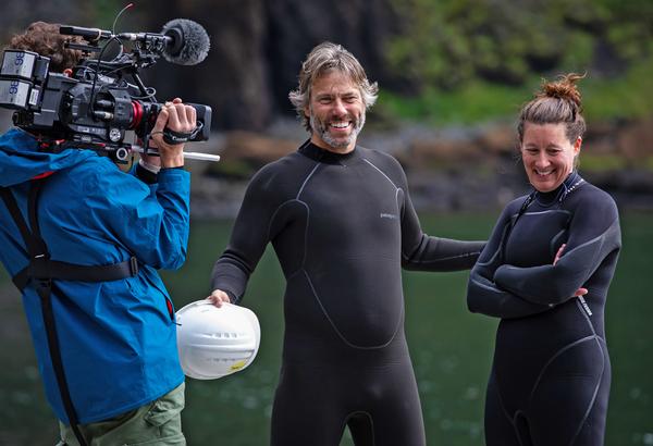 Comedian John Bishop presented a documentary about the whales’ journey / Press Association on behalf of SEA LIFE Trust
