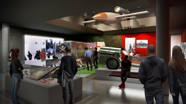 A 783kg V-1 flying bomb will be suspended between
the two new galleries / photo: © IWM