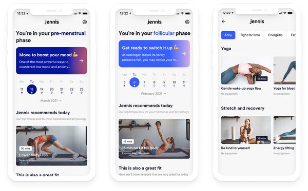 Jennis CycleMapping provides workouts for each stage of a woman’s cycle / Jennis