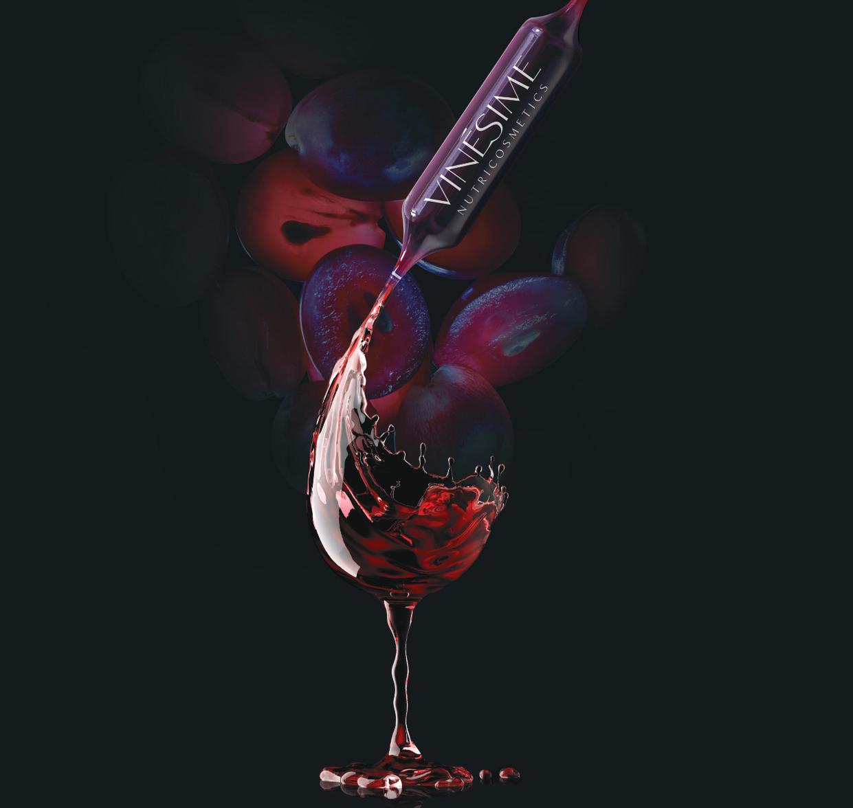 According to Vinésime, the grape-derived ingredients are extremely rich in polyphenols / 