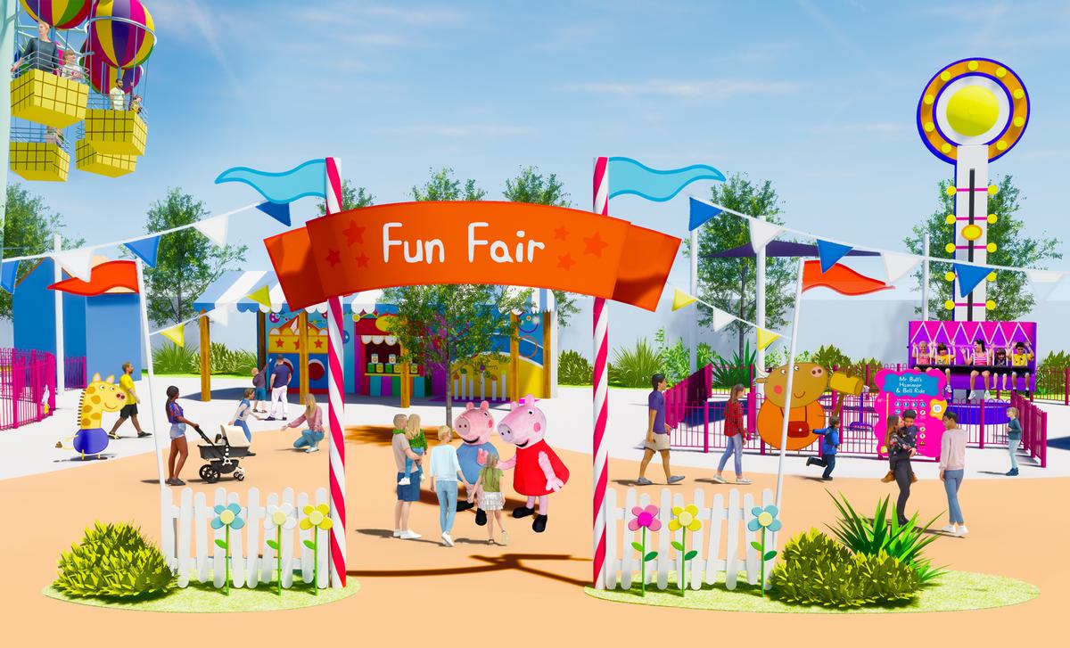 The separately ticketed park will be feature locations from the Peppa Pig universe / Merlin Entertainments The separately ticketed park will be feature locations from the Peppa Pig universe / Merlin Entertainments