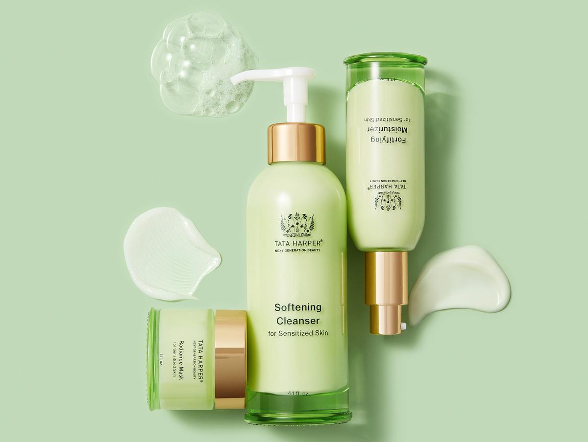 The hypoallergenic line features a three-piece routine including a cleanser, mask and moisturiser / 