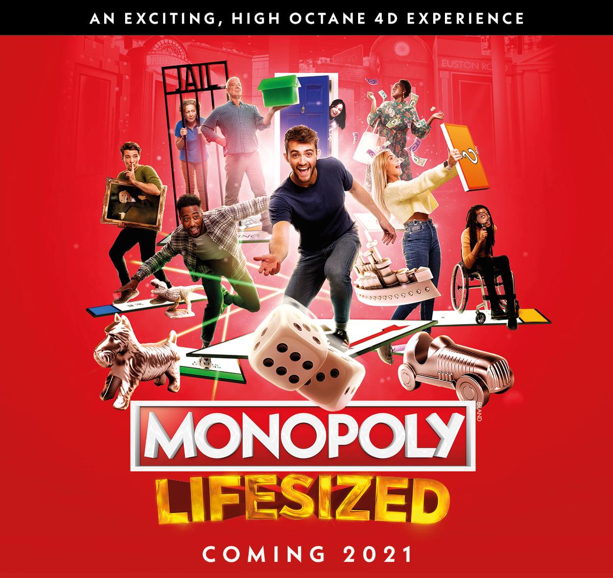 Monopoly Lifesized will consist of a 75-minute gameplay segment on a 15 x 15m board / Hasbro/Selladoor Worldwide/Gamepath