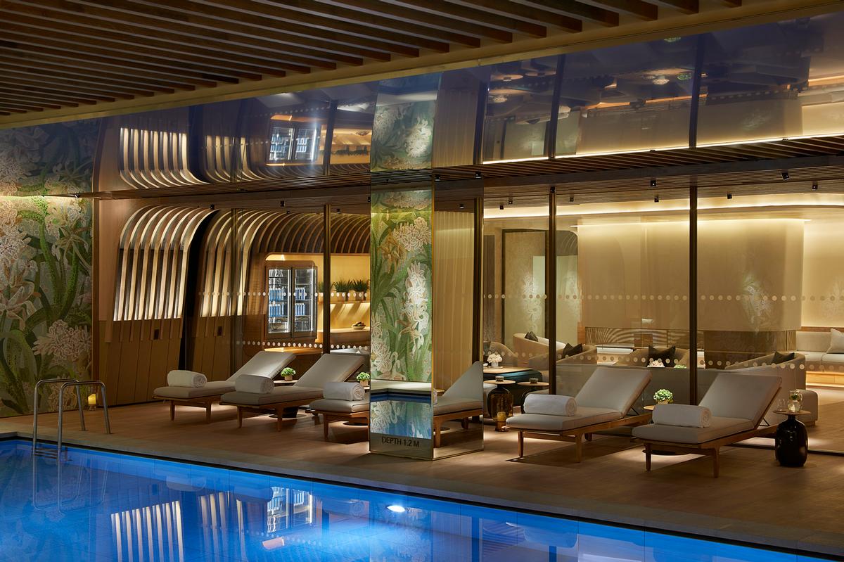The wellness space has been specifically created to bring a sense of the outside in / The Spa at 45 Park Lane