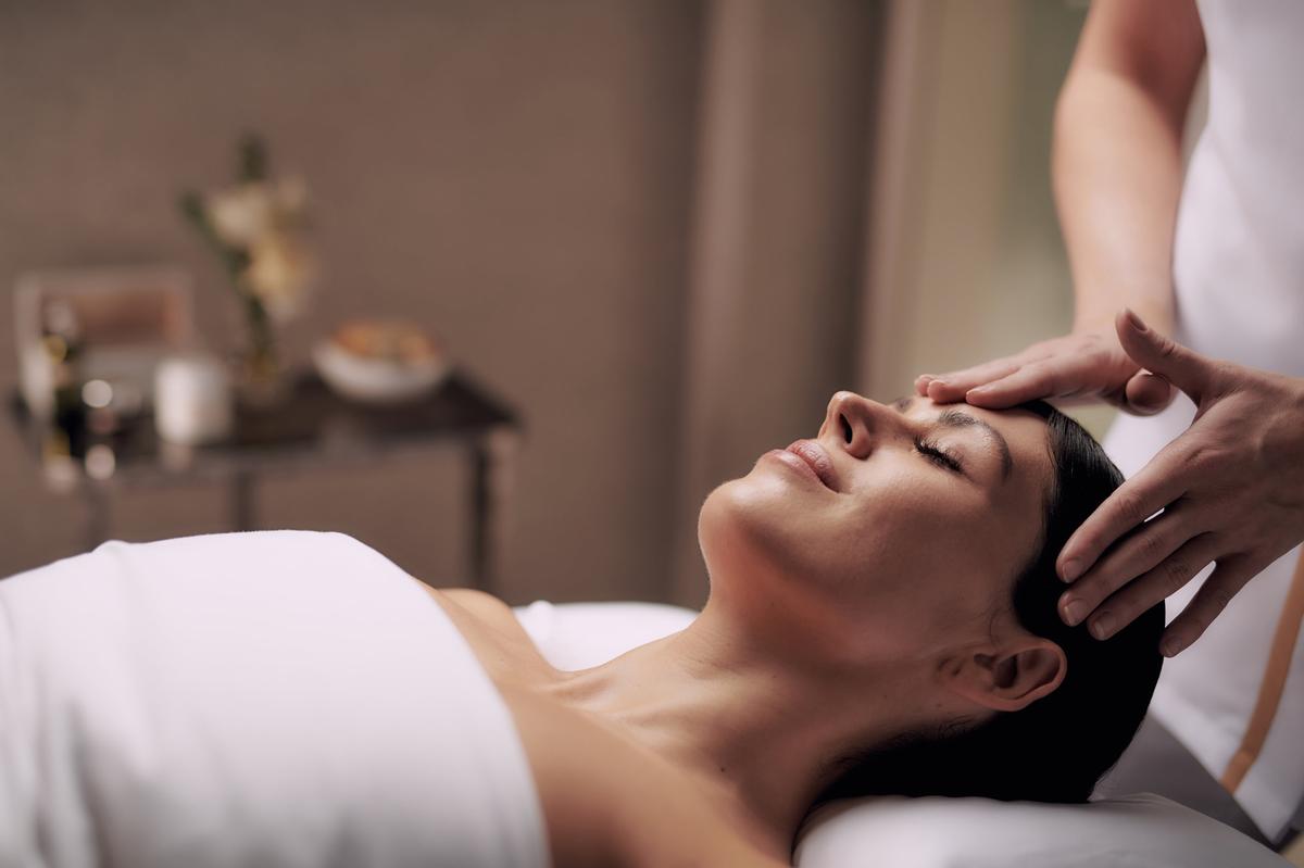 The brand’s holistic oils and healing scents line 111Aromatics are used throughout treatments and available for purchase at the spa / 