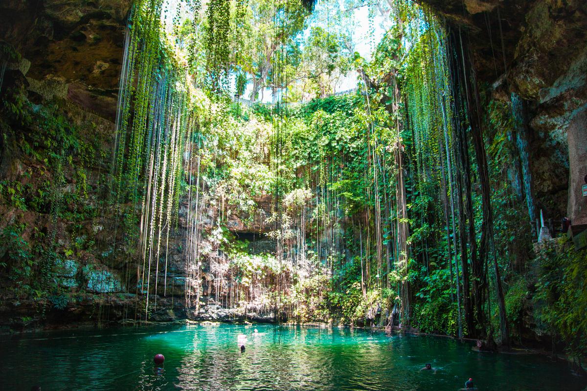 Seen as a healing force in Mayan culture, cenotes are large sinkholes or caves filled with water found throughout Mexico's Yuctan peninsula / Shutterstock/Tiago Fialho