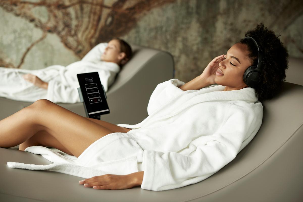 The interactive system is designed to help people enhance their moments of rest with regenerative wellbeing content / Cesare Medri