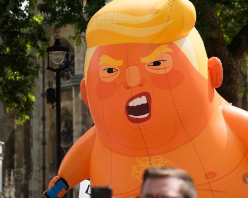 Donald Trump returns to London – in balloon form