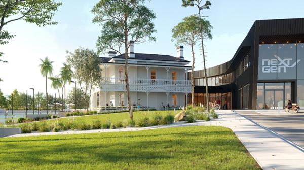 Restored landmark building, Tullamore House in Doncaster, has been fused into the new development / Next Gen/ Doug Balcomb