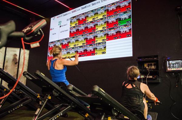 Screens around the club can display real time results / photo: myzone