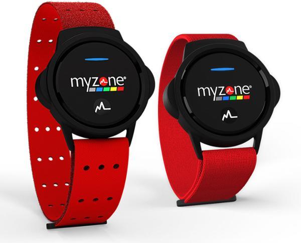 The wearable MZ-Switch launched last year and can be worn on the arm, on the wrist or chest. / Myzone