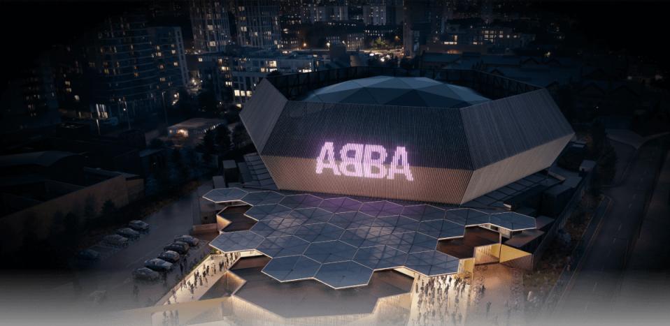 The experience is housed at a custom-built venue, called ABBA Arena / Abba Voyage