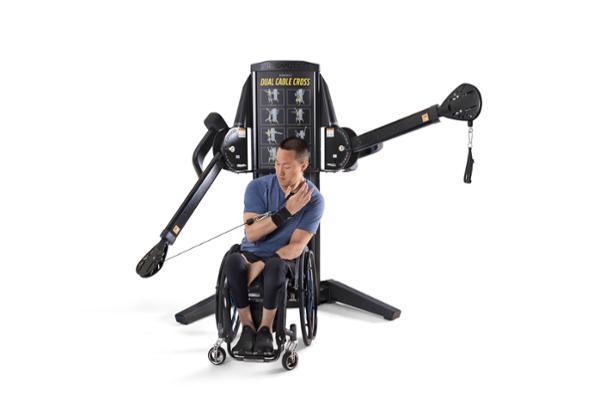 Strength training is accessible to all with the Genesis Dual Cable Cross - Inclusive Use / Freemotion from iFIT