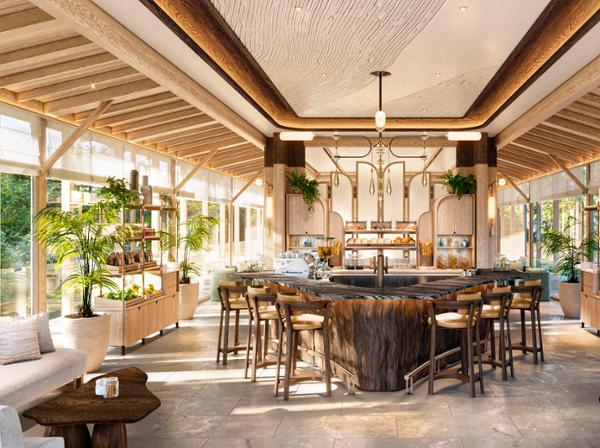 The community house offers a bar and lounge area / photo: Tri Vananda