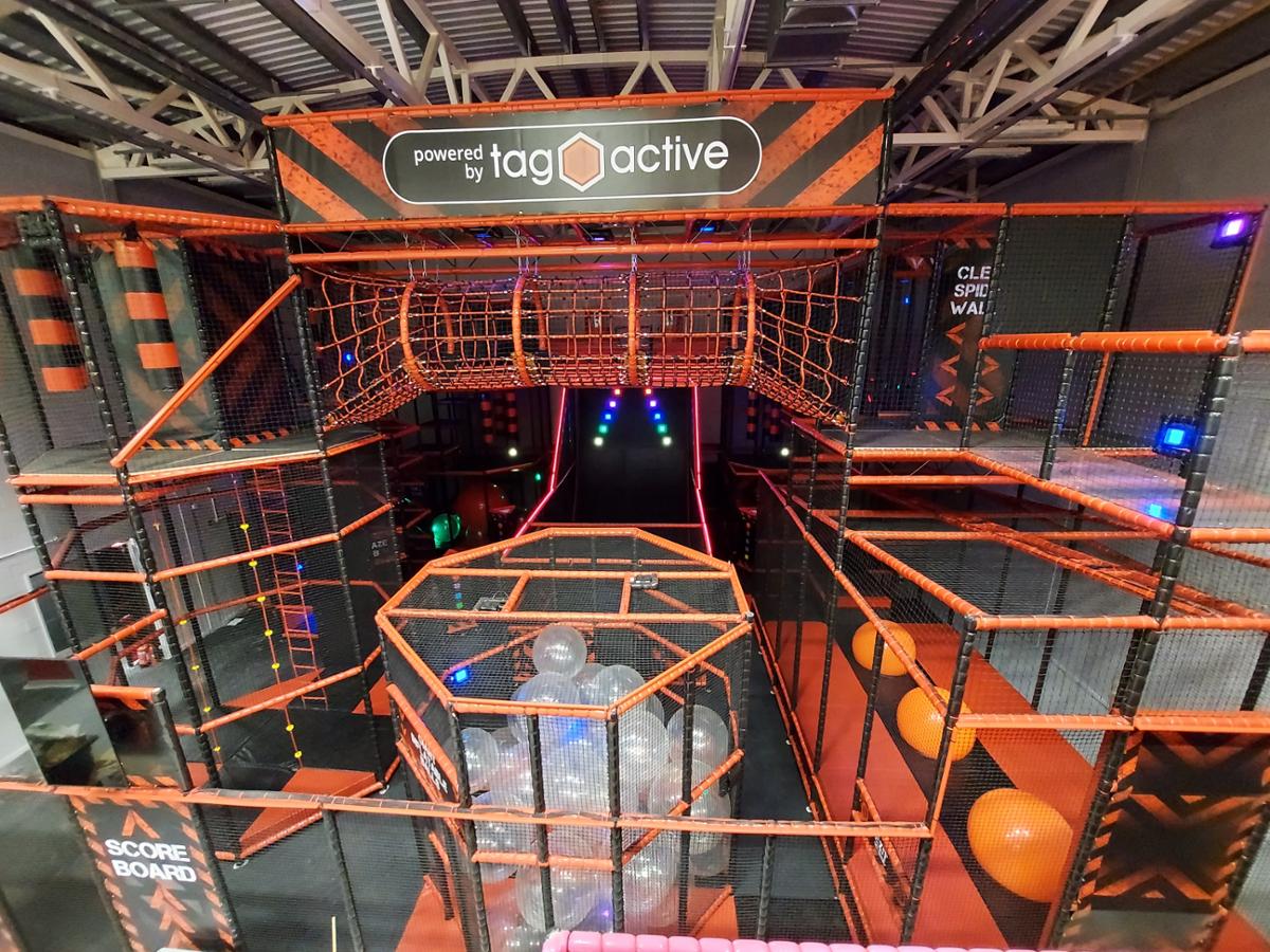 TAGactive is a game for all ages and takes place in an obstacle course arena / Everyone Active